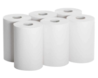 998 Полотенца бумажные в рулонах с перфорацией, 2-слоя, белые, 60м.