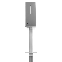 Мобильная стойка для размещения дозатора дезинфекции рук HÖR-50 (универсальная)  Высота стойки (общая) : 1460 мм Диаметр основания: 330 мм Вес нетто: 3,75 кг 