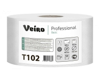 T102 Туалетная бумага без перфорации 200м. Veiro Professional