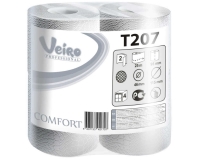 T207 Туалетная бумага в стандартных рулонах (бытовая) с перфорацией 25м. Veiro Professional