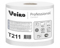 T211 Туалетная бумага с перфорацией мини рулоны 80м. Veiro Professional